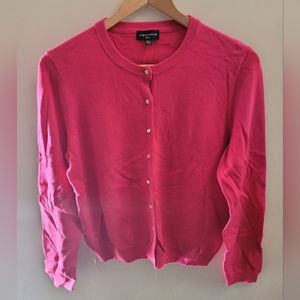Lord & Taylor pink cardigan. Size petite Large.